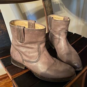 Frye Brown Ankle Boots-pull on